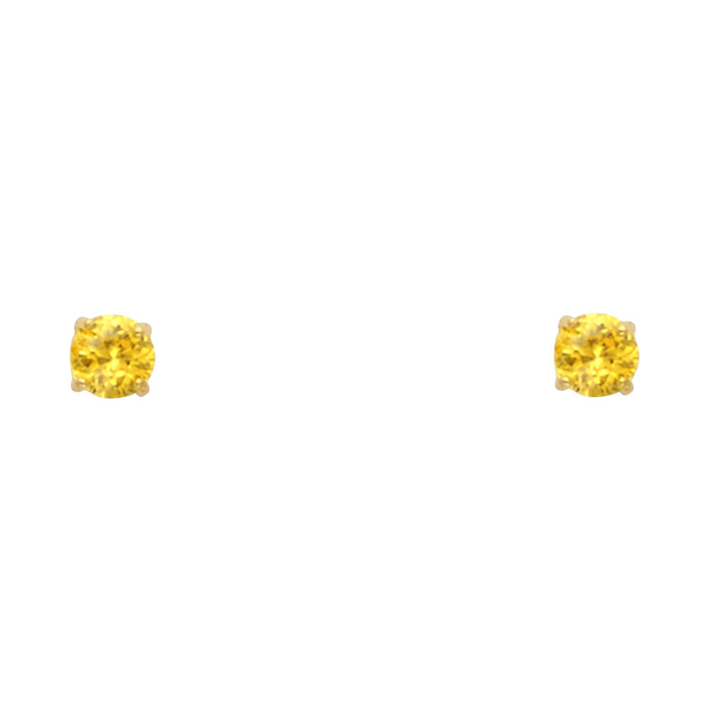 14K Yellow Gold Stud Earring & Solitaire Jewelry 2mm - ST523 - Image 11