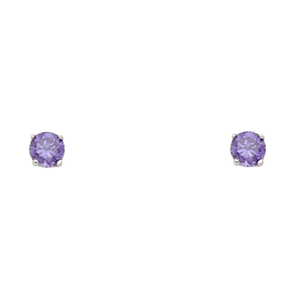 14K Yellow Gold Stud Earring & Solitaire Jewelry 2mm - ST524 - Image 2