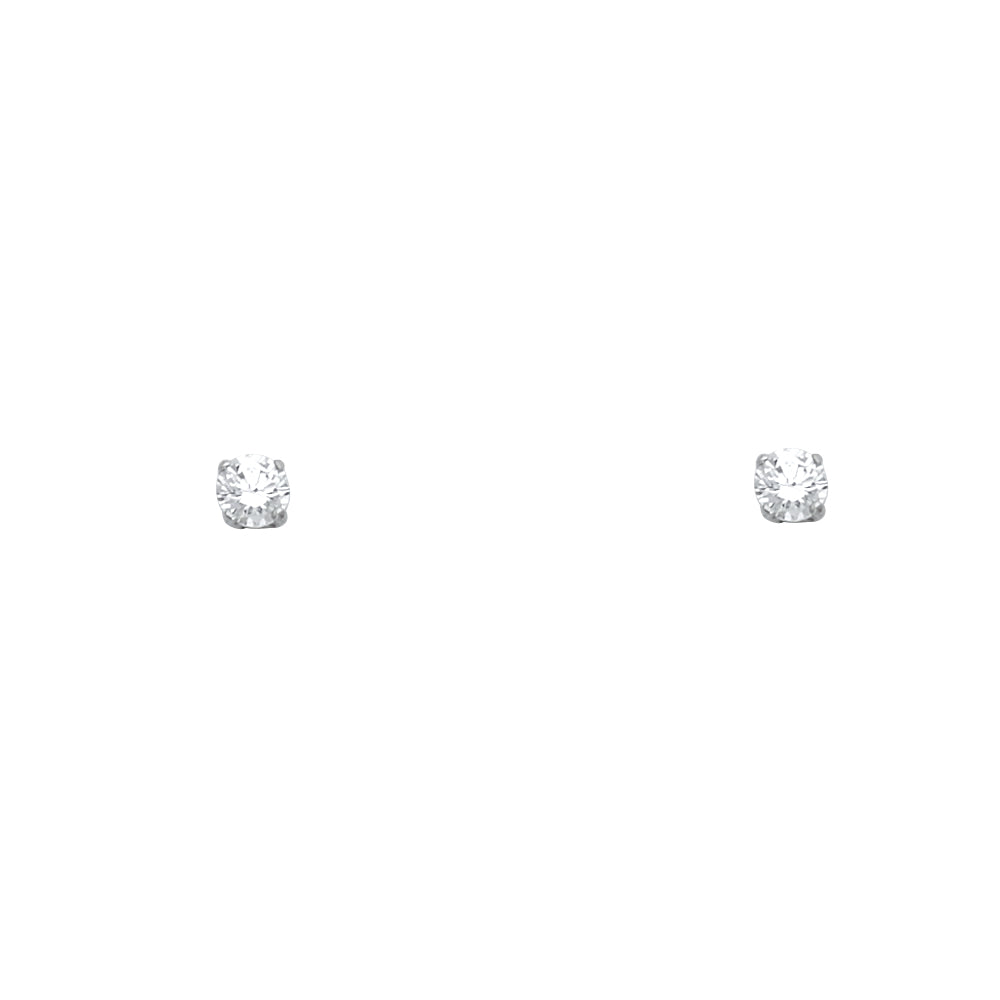 14K Yellow Gold Stud Earring & Solitaire Jewelry 2mm - ST524 - Image 4