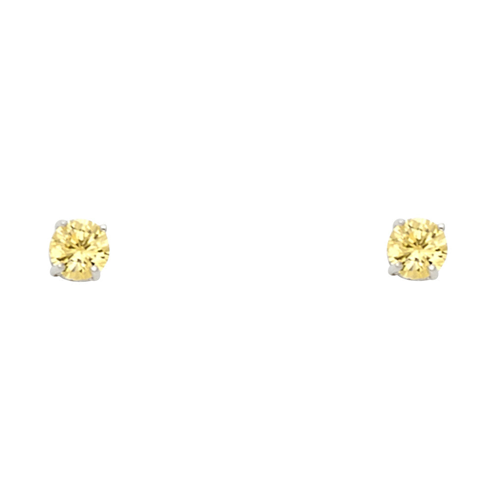 14K Yellow Gold Stud Earring & Solitaire Jewelry 2mm - ST524 - Image 11