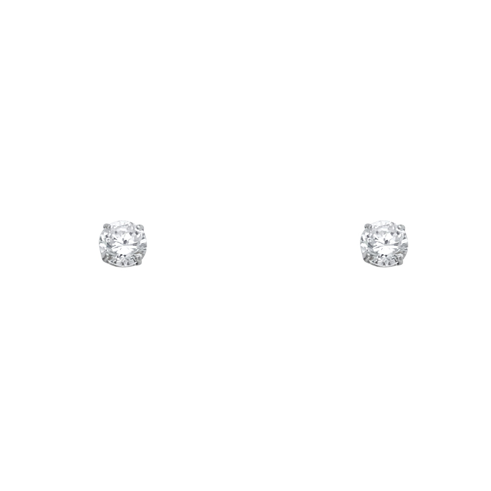 14K Yellow Gold Stud Earring & Solitaire Jewelry 2mm - ST525 - Image 4