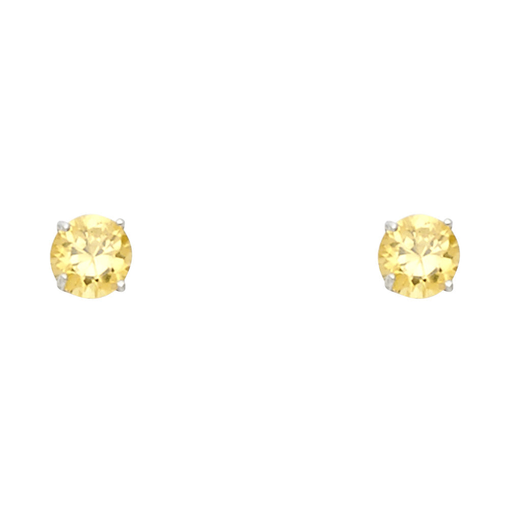 14K Yellow Gold Stud Earring & Solitaire Jewelry 2mm - ST525 - Image 11