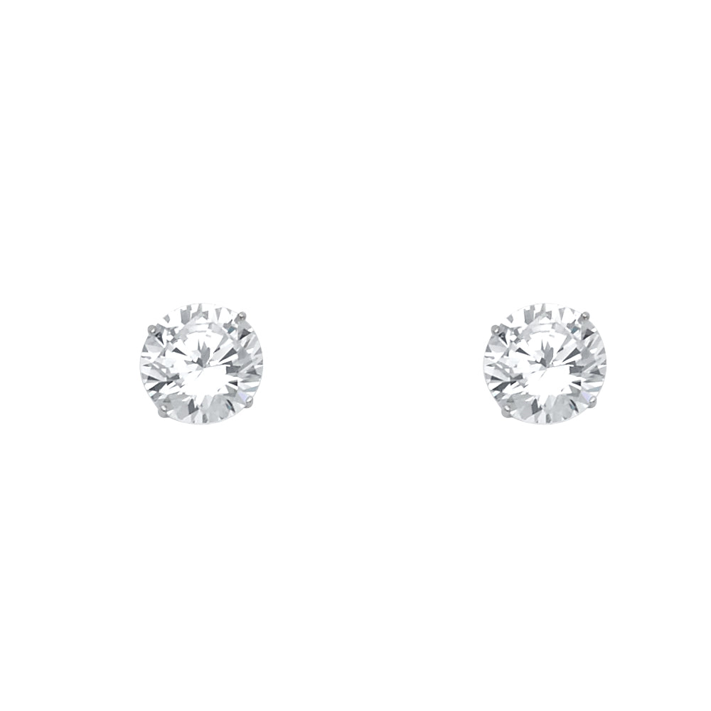 14K Yellow Gold Stud Earring & Solitaire Jewelry 2mm - ST531
