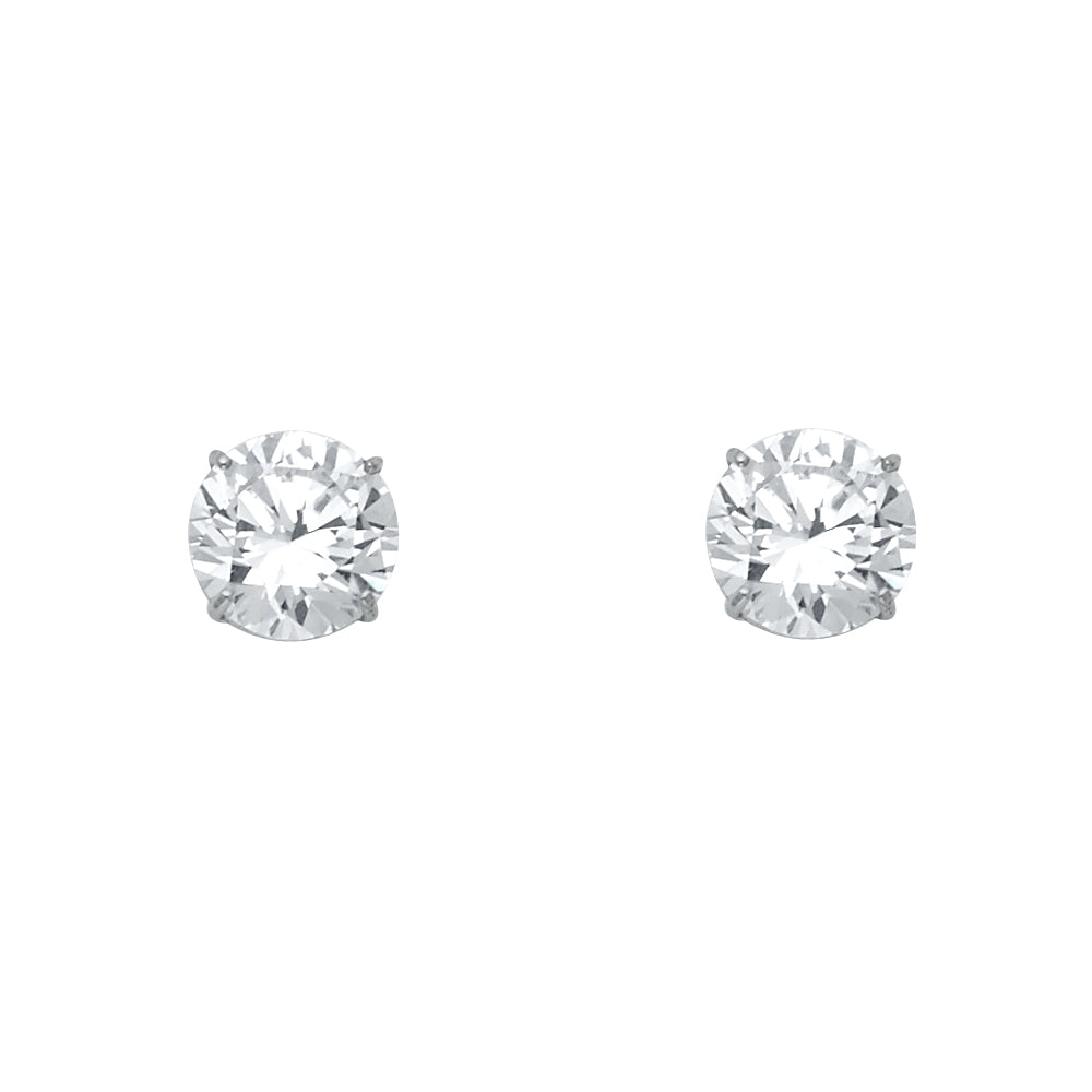 14K Yellow Gold Stud Earring & Solitaire Jewelry 2mm - ST532