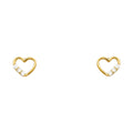 14K Yellow Gold Stud Earring & Solitaire Jewelry - ST536