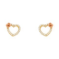 14K Yellow Gold Stud Earring & Solitaire Jewelry - ST540