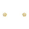 14K Yellow Gold Stud Earring & Solitaire Jewelry - ST550