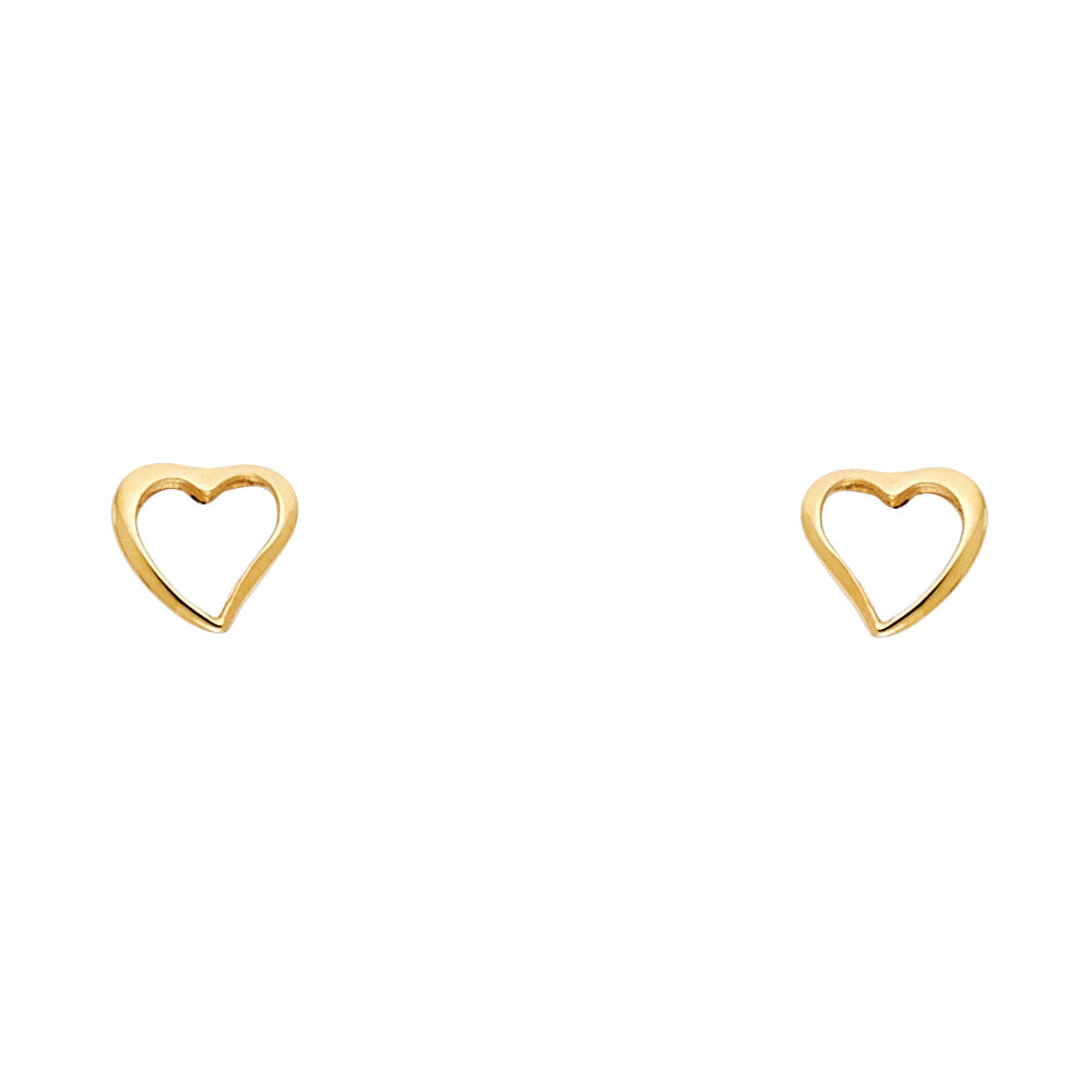 14K Yellow Gold Stud Earring & Solitaire Jewelry - ST552