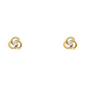 14K Yellow Gold Stud Earring & Solitaire Jewelry - ST566