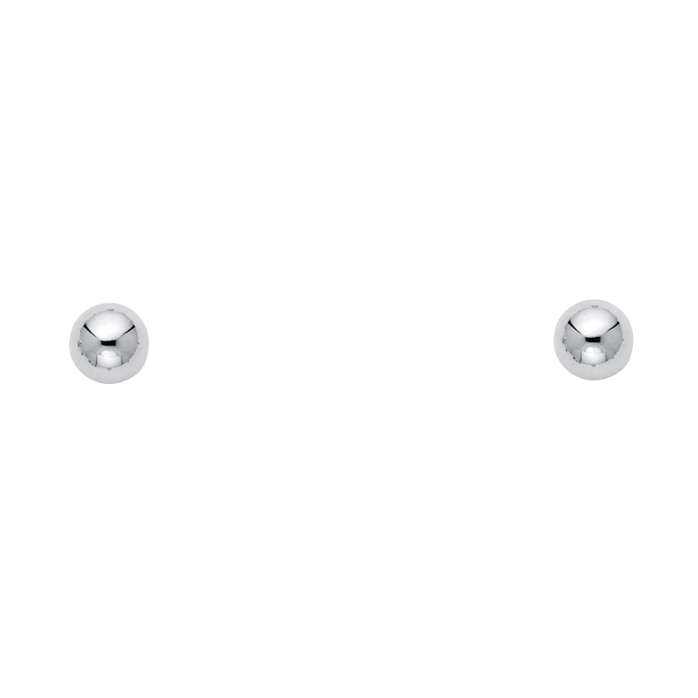 14K Yellow Gold Stud Earring & Solitaire Jewelry 4mm - ST568