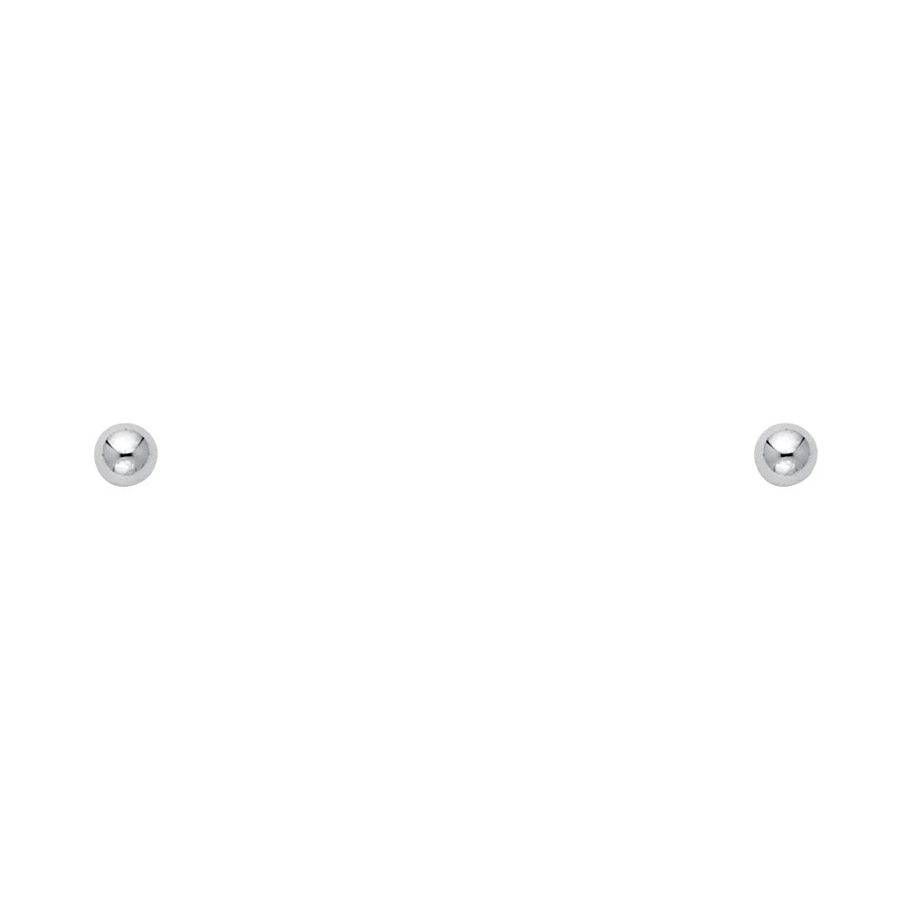 14K Yellow Gold Stud Earring & Solitaire Jewelry 4mm - ST570