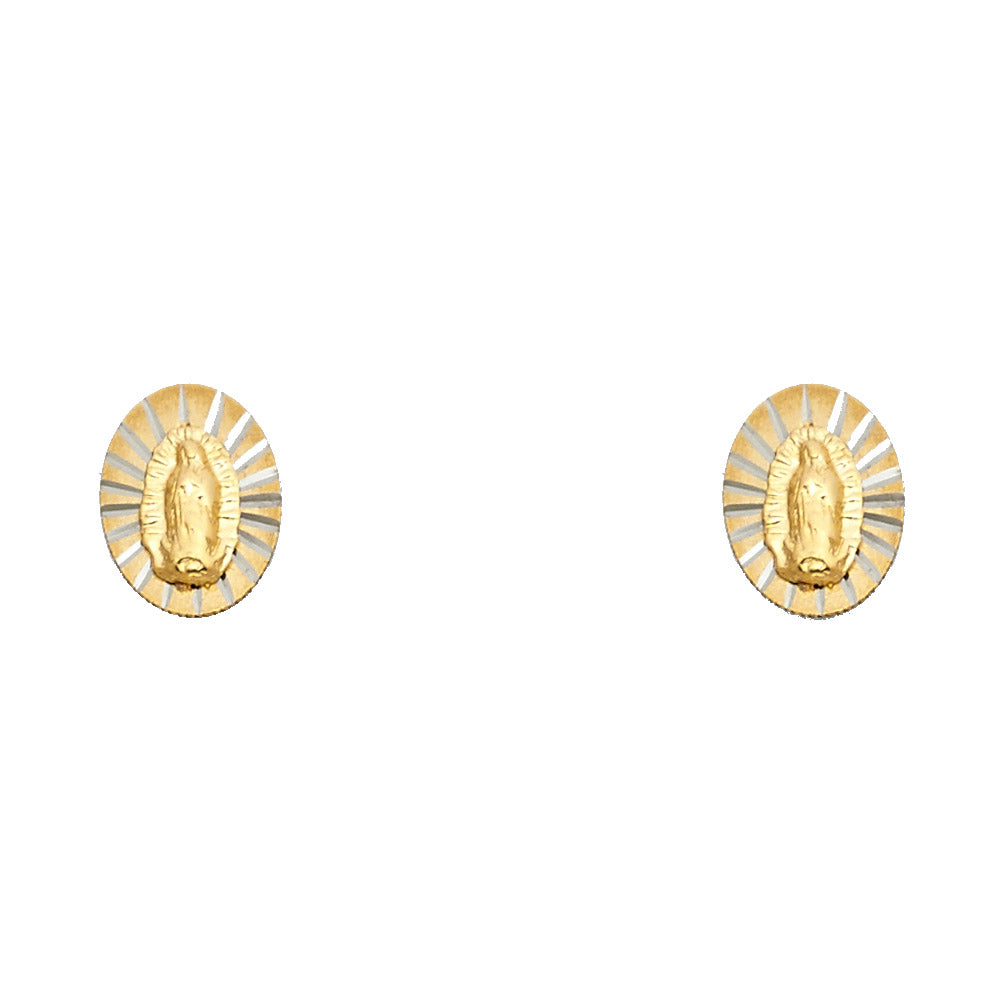 14K Yellow Gold Stud Earring & Solitaire Jewelry - ST575