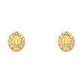 14K Yellow Gold Stud Earring & Solitaire Jewelry - ST576