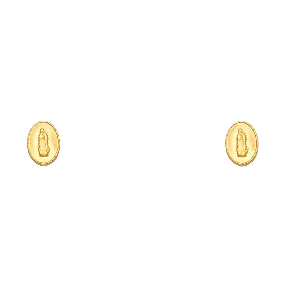 14K Yellow Gold Stud Earring & Solitaire Jewelry - ST577