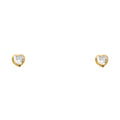 14K Yellow Gold Stud Earring & Solitaire Jewelry 5mm - ST580
