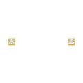 14K Yellow Gold Stud Earring & Solitaire Jewelry 5mm - ST581