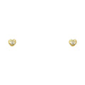 14K Yellow Gold Stud Earring & Solitaire Jewelry - ST586