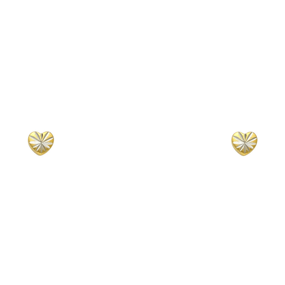 14K Yellow Gold Stud Earring & Solitaire Jewelry - ST586