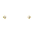 14K Yellow Gold Stud Earring & Solitaire Jewelry - ST587