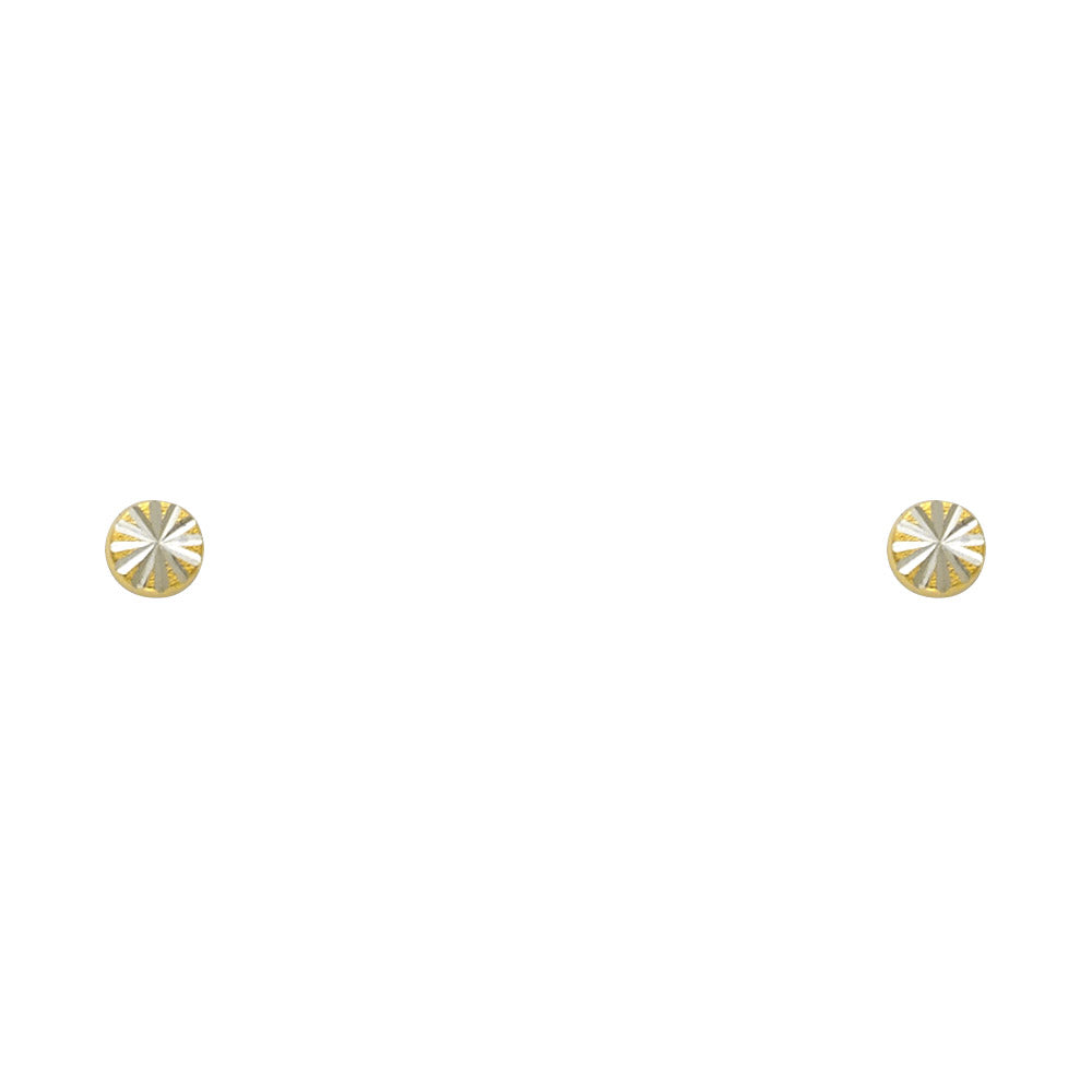 14K Yellow Gold Stud Earring & Solitaire Jewelry - ST587