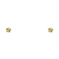 14K Yellow Gold Stud Earring & Solitaire Jewelry - ST588