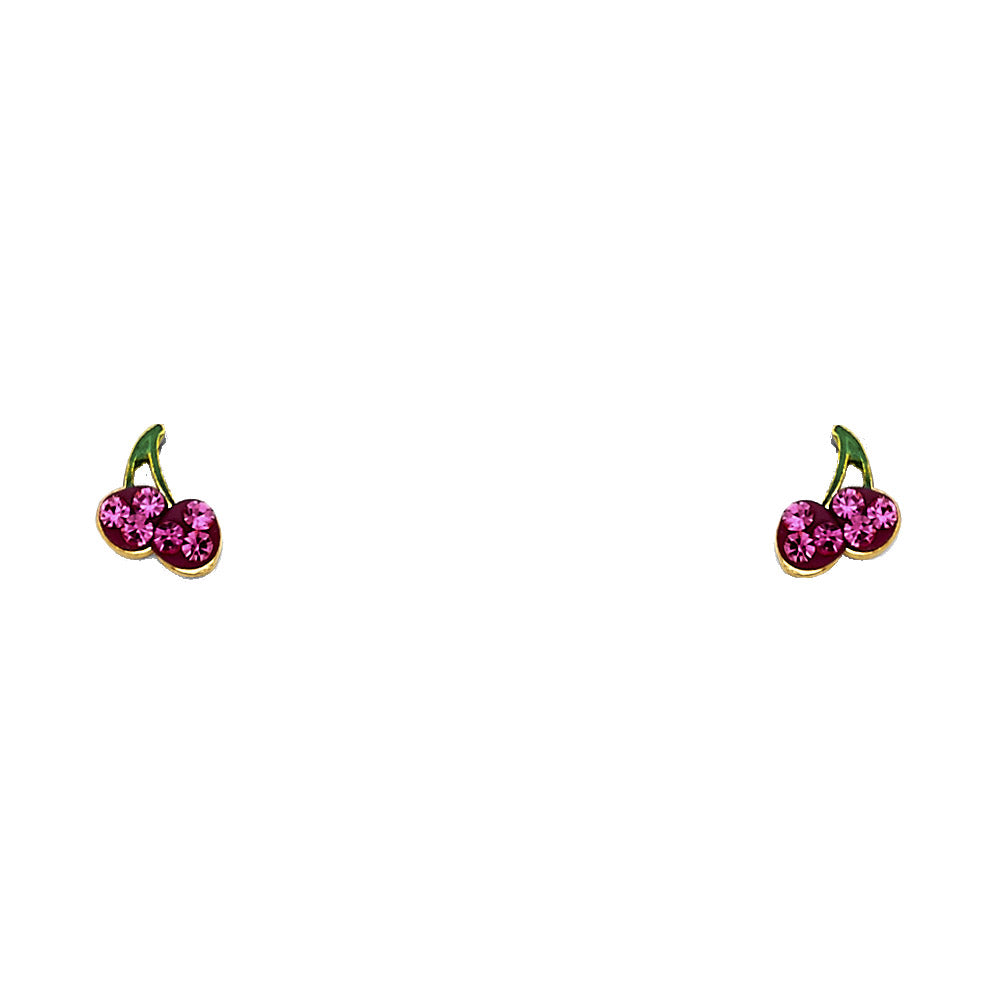 14K Yellow Gold Stud Earring & Solitaire Jewelry - ST591