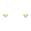 14K Yellow Gold Stud Earring & Solitaire Jewelry - ST592
