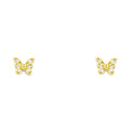 14K Yellow Gold Stud Earring & Solitaire Jewelry - ST593