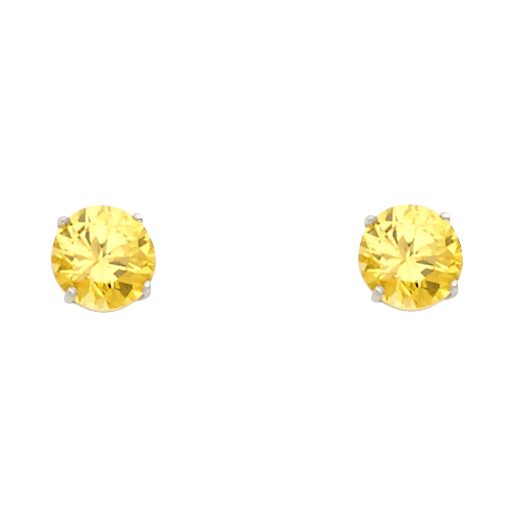 14K Yellow Gold Stud Earring & Solitaire Jewelry 2mm - ST596 - Image 11