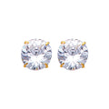 14K Yellow Gold Stud Earring & Solitaire Jewelry 2mm - ST598