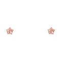14K Yellow Gold Stud Earring & Solitaire Jewelry 3mm - ST601