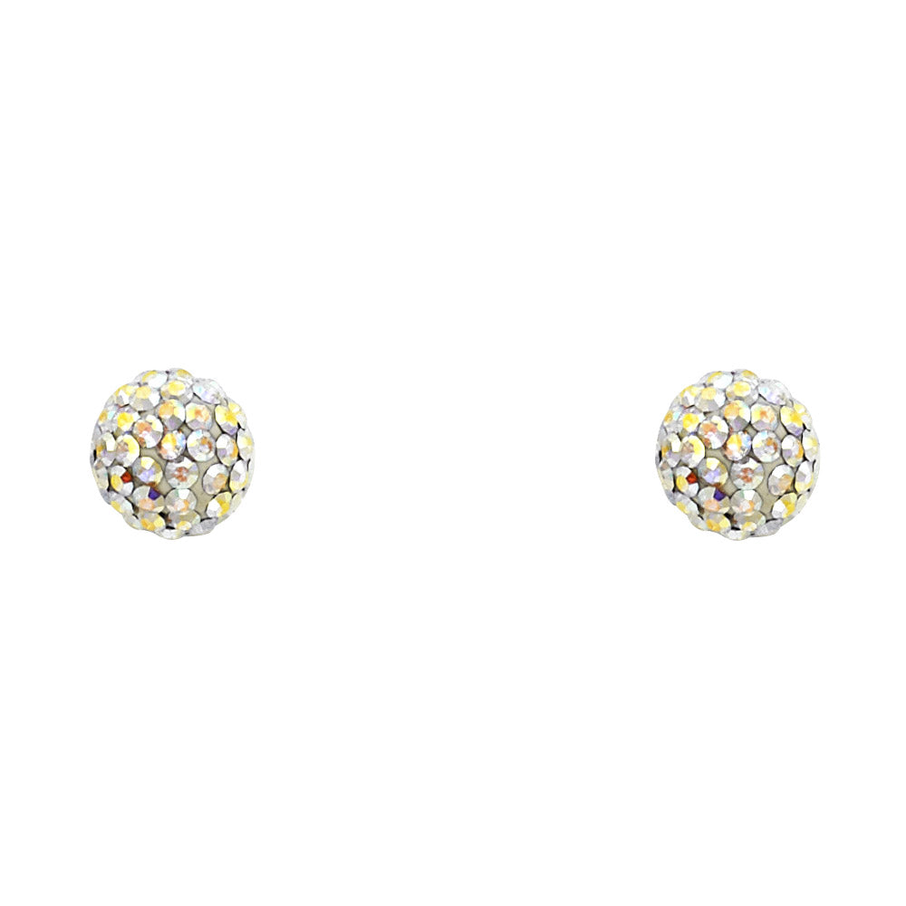 14K Yellow Gold Stud Earring & Solitaire Jewelry - ST602