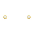 14K Yellow Gold Stud Earring & Solitaire Jewelry 5mm - ST605