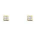 14K Yellow Gold Stud Earring & Solitaire Jewelry 5mm - ST608