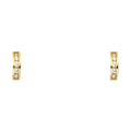 14K Yellow Gold Stud Earring & Solitaire Jewelry 5mm - ST610