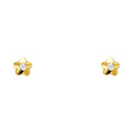14K Yellow Gold Stud Earring & Solitaire Jewelry - ST621