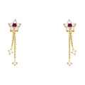 14K Yellow Gold Stud Earring & Solitaire Jewelry - ST629