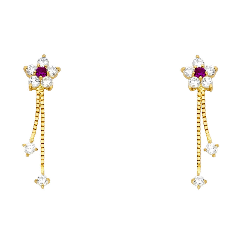 14K Yellow Gold Stud Earring & Solitaire Jewelry - ST629