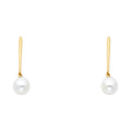 14K Yellow Gold Stud Earring & Solitaire Jewelry 6mm - ST636