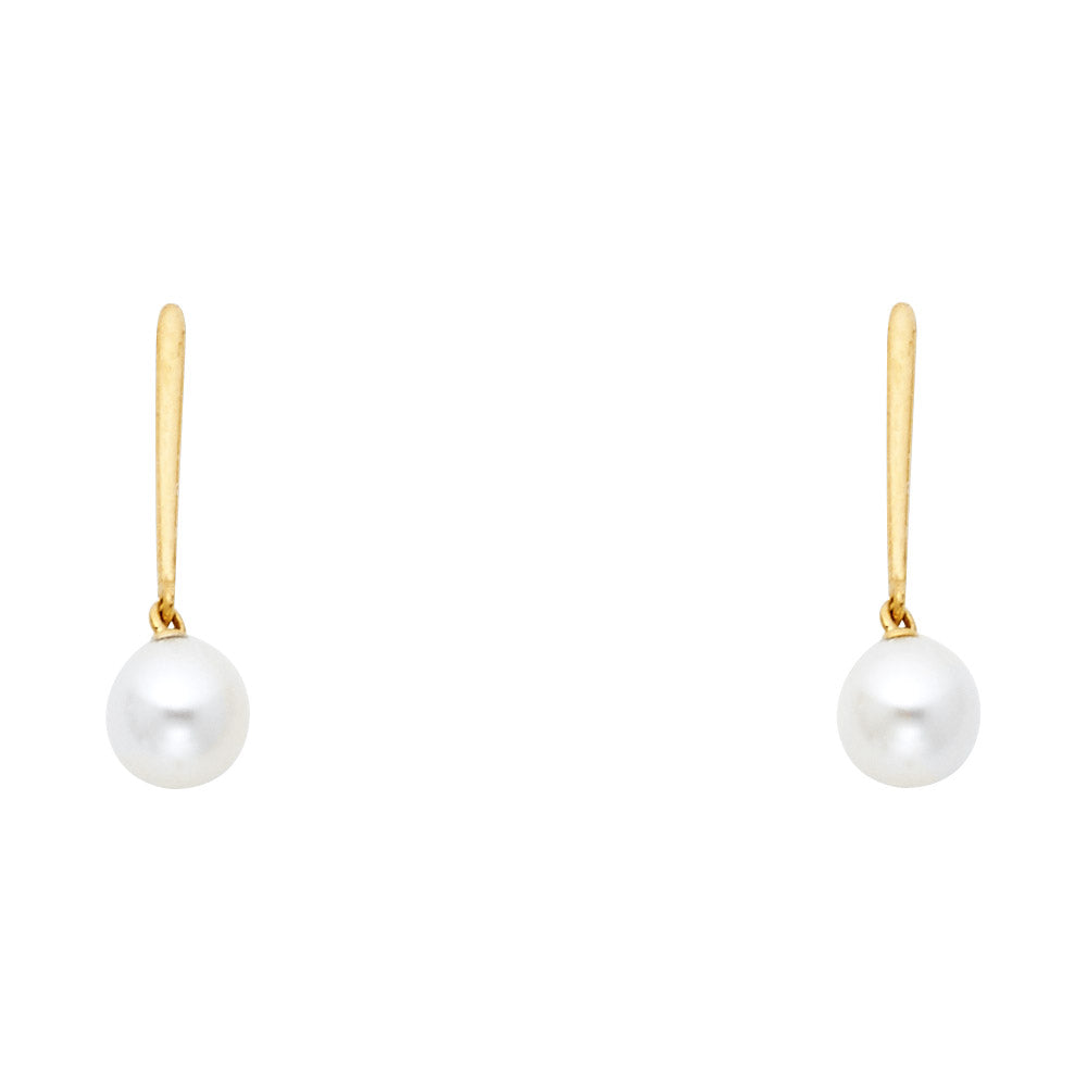 14K Yellow Gold Stud Earring & Solitaire Jewelry 6mm - ST636