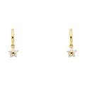 14K Yellow Gold Stud Earring & Solitaire Jewelry - ST639