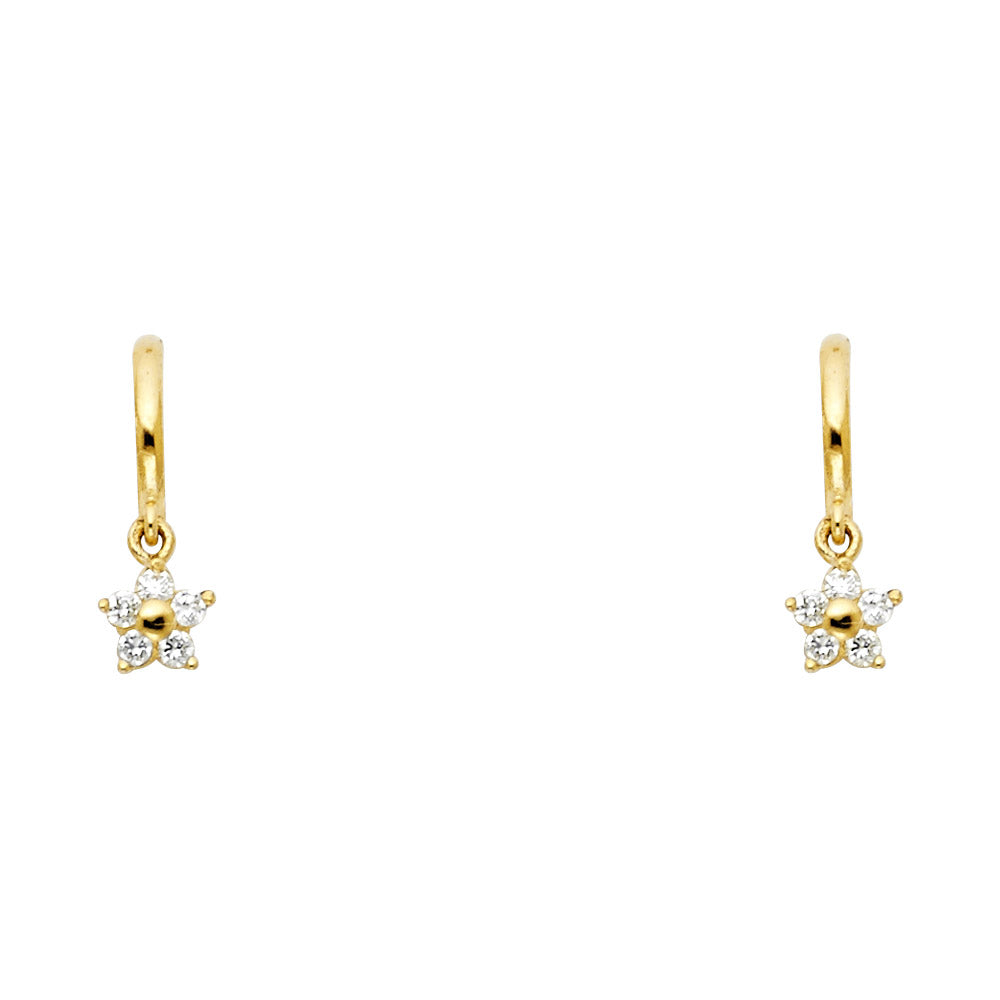14K Yellow Gold Stud Earring & Solitaire Jewelry - ST639