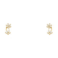14K Yellow Gold Stud Earring & Solitaire Jewelry - ST640