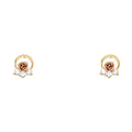 14K Yellow Gold Stud Earring & Solitaire Jewelry - ST642