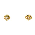 14K Yellow Gold Stud Earring & Solitaire Jewelry - ST643