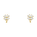14K Yellow Gold Stud Earring & Solitaire Jewelry - ST644