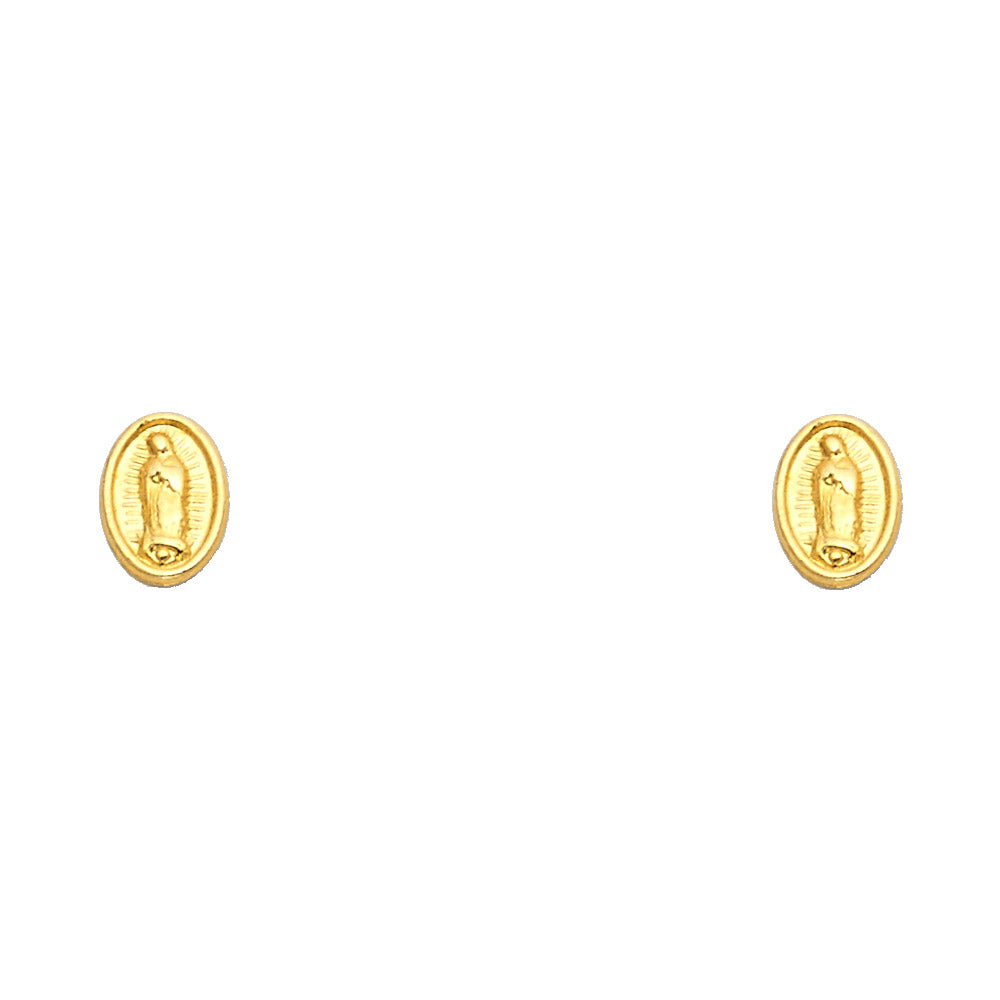 14K Yellow Gold Stud Earring & Solitaire Jewelry - ST645