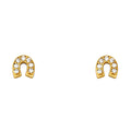 14K Yellow Gold Stud Earring & Solitaire Jewelry - ST647