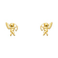14K Yellow Gold Stud Earring & Solitaire Jewelry 5mm - ST658