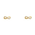 14K Yellow Gold Stud Earring & Solitaire Jewelry - ST661